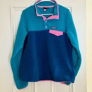 Patagonia Synchilla Teal and Pink Fleece